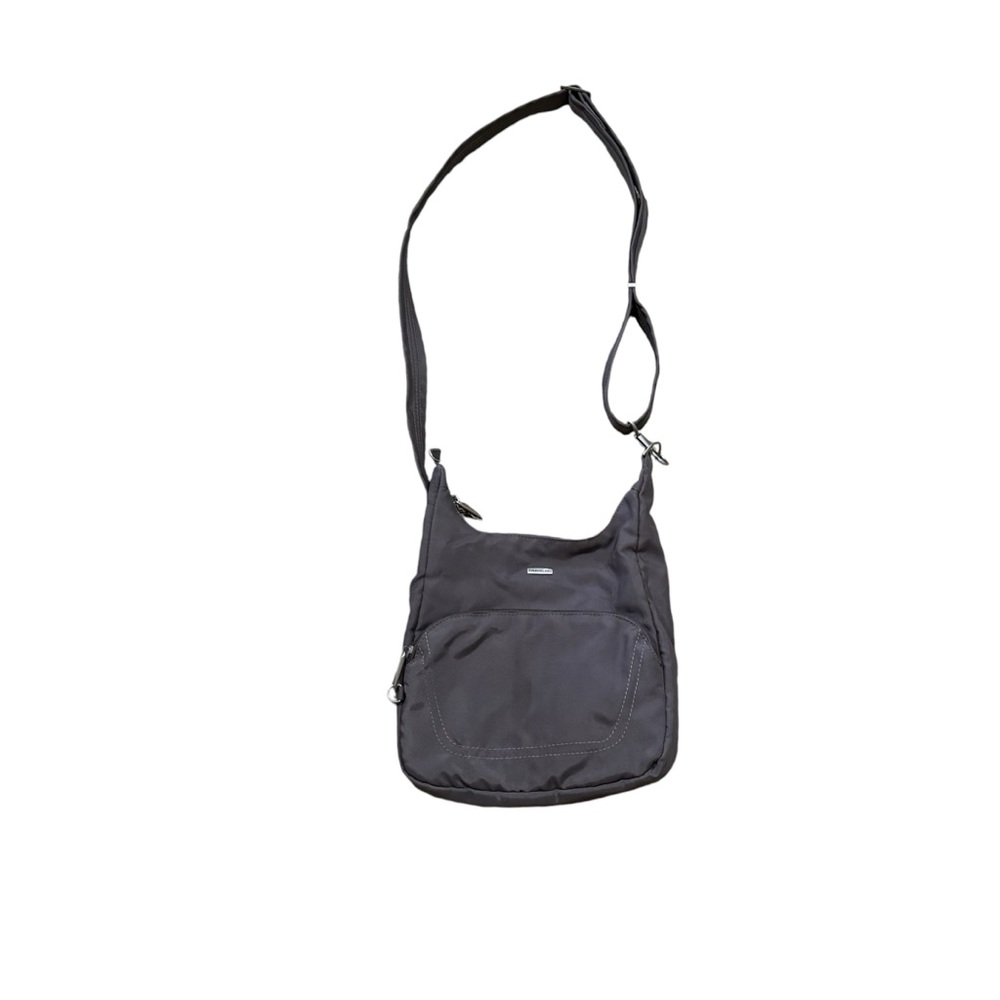 Travelon RFID Adjustable Strap Nylon Tan Crossbody Zipper Pocket Travel Bag